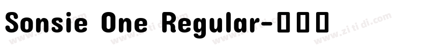 Sonsie One Regular字体转换